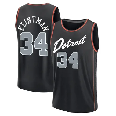 Fast Break Black Bobi Klintman Youth Detroit Pistons Fanatics Branded 2023/24 City Edition Jersey