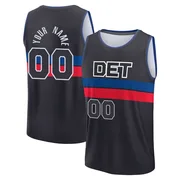 Fast Break Black Custom Men's Detroit Pistons 2024/25 Statement Edition Jersey