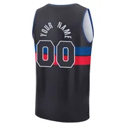 Fast Break Black Custom Men's Detroit Pistons 2024/25 Statement Edition Jersey