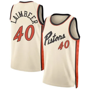 Swingman Bill Laimbeer Youth Detroit Pistons Nike Tan 2024/25 City Edition Jersey