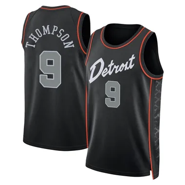 Swingman Black Ausar Thompson Men's Detroit Pistons Nike 2023/24 City Edition Jersey
