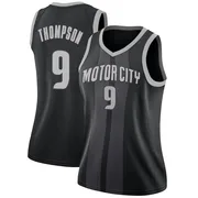 Swingman Black Ausar Thompson Women's Detroit Pistons Nike 2018/19 Jersey - City Edition