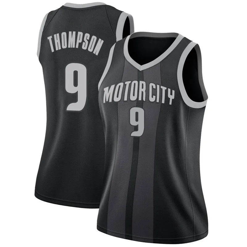 Swingman Black Ausar Thompson Women's Detroit Pistons Nike 2018/19 Jersey - City Edition
