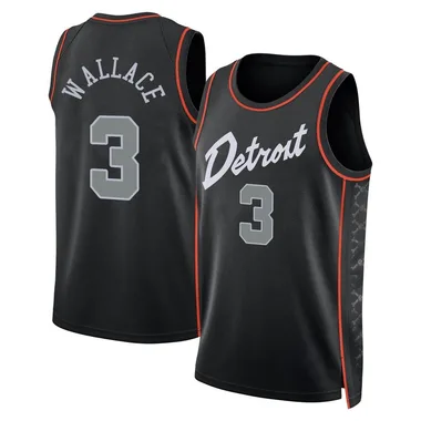 Swingman Black Ben Wallace Men's Detroit Pistons Nike 2023/24 City Edition Jersey