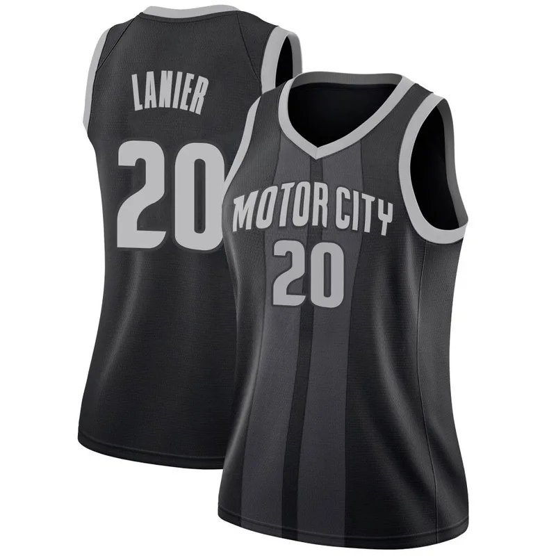 Swingman Black Chaz Lanier Women's Detroit Pistons Nike 2018/19 Jersey - City Edition