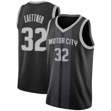 Swingman Black Christian Laettner Men's Detroit Pistons Nike 2018/19 Jersey - City Edition