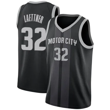 Swingman Black Christian Laettner Youth Detroit Pistons Nike 2018/19 Jersey - City Edition