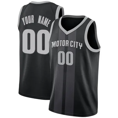 Swingman Black Custom Men's Detroit Pistons Nike 2018/19 Jersey - City Edition