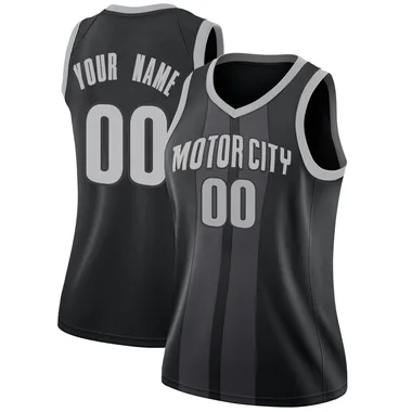 Swingman Black Custom Women's Detroit Pistons Nike 2018/19 Jersey - City Edition