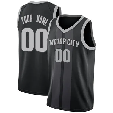 Swingman Black Custom Youth Detroit Pistons Nike 2018/19 Jersey - City Edition