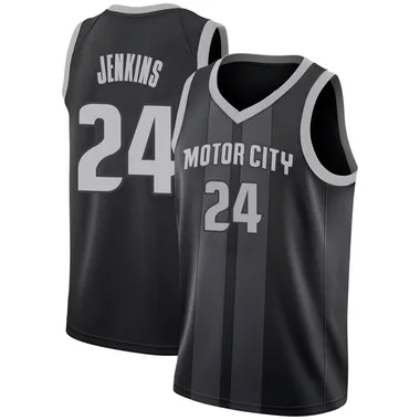 Swingman Black Daniss Jenkins Youth Detroit Pistons Nike 2018/19 Jersey - City Edition