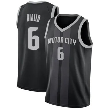 Swingman Black Hamidou Diallo Men's Detroit Pistons Nike 2018/19 Jersey - City Edition