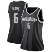 Swingman Black Hamidou Diallo Women's Detroit Pistons Nike 2018/19 Jersey - City Edition