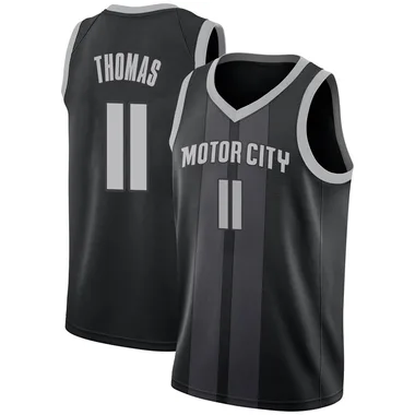 Swingman Black Isiah Thomas Men's Detroit Pistons Nike 2018/19 Jersey - City Edition