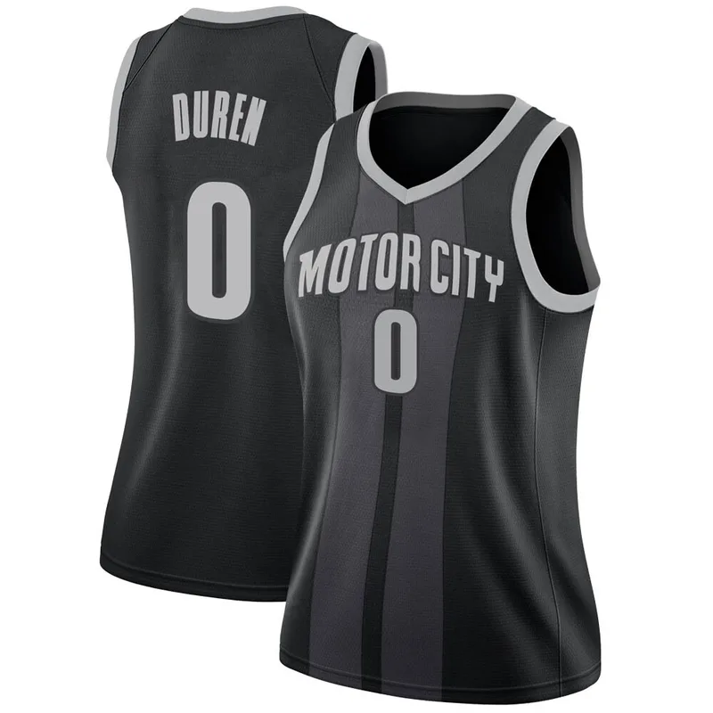 Swingman Black Jalen Duren Women's Detroit Pistons Nike 2018/19 Jersey - City Edition