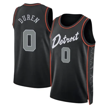 Swingman Black Jalen Duren Youth Detroit Pistons Nike 2023/24 City Edition Jersey