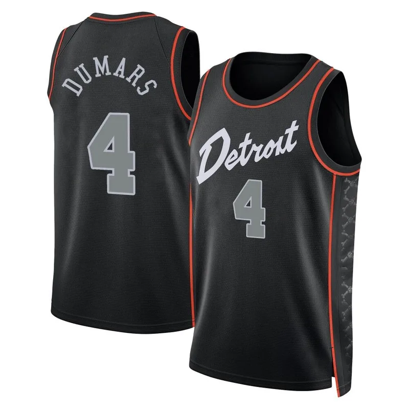 Swingman Black Joe Dumars Men's Detroit Pistons Nike 2023/24 City Edition Jersey