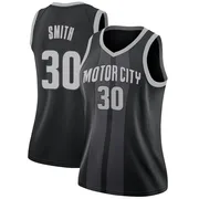 Swingman Black Joe Smith Women's Detroit Pistons Nike 2018/19 Jersey - City Edition
