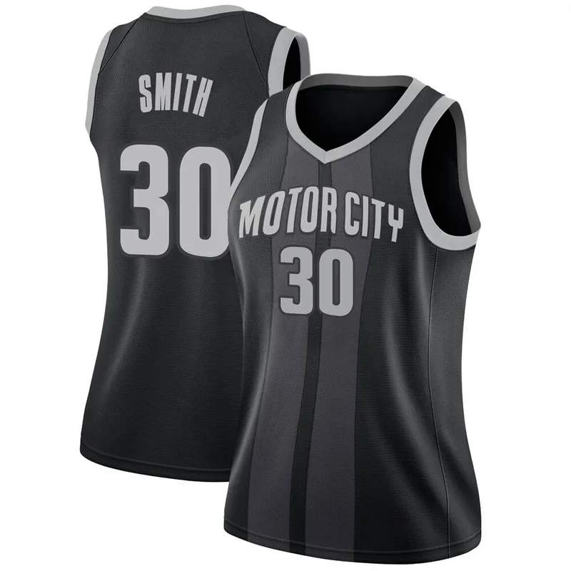 Swingman Black Joe Smith Women's Detroit Pistons Nike 2018/19 Jersey - City Edition