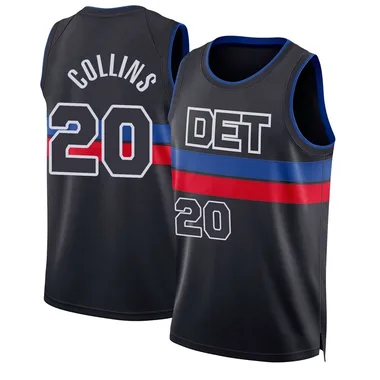 Swingman Black John Collins Men's Detroit Pistons Jordan Brand 2024/25 Statement Edition Jersey
