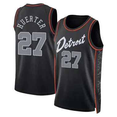 Swingman Black Kevin Huerter Youth Detroit Pistons Nike 2023/24 City Edition Jersey