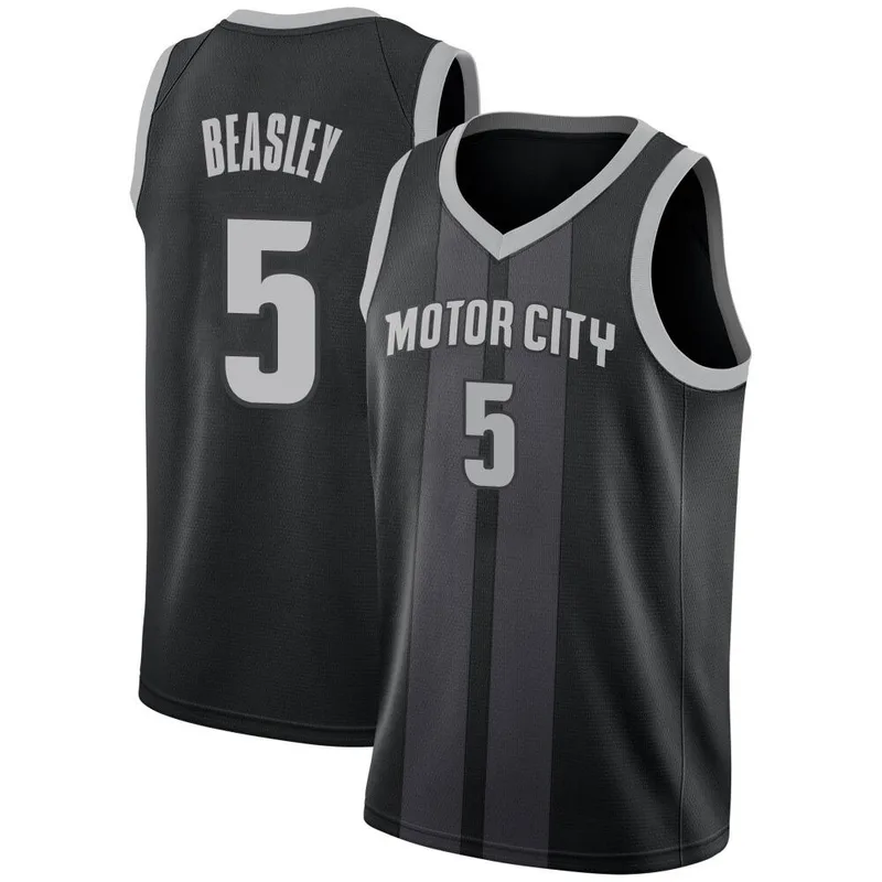 Swingman Black Malik Beasley Men's Detroit Pistons Nike 2018/19 Jersey - City Edition