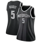 Swingman Black Malik Beasley Women's Detroit Pistons Nike 2018/19 Jersey - City Edition