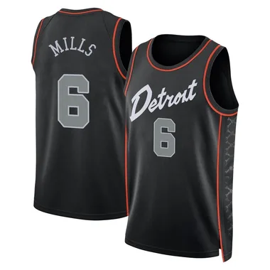 Swingman Black Terry Mills Men's Detroit Pistons Nike 2023/24 City Edition Jersey