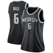 Swingman Black Terry Mills Women's Detroit Pistons Nike 2018/19 Jersey - City Edition