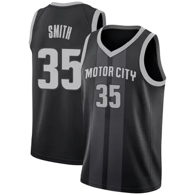 Swingman Black Tolu Smith Youth Detroit Pistons Nike 2018/19 Jersey - City Edition