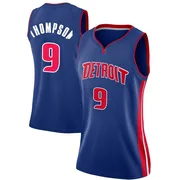 Swingman Blue Ausar Thompson Women's Detroit Pistons Nike Jersey - Icon Edition