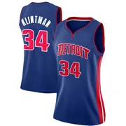 Swingman Blue Bobi Klintman Women's Detroit Pistons Nike Jersey - Icon Edition