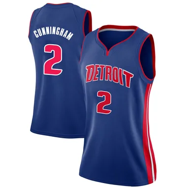 Swingman Blue Cade Cunningham Women's Detroit Pistons Nike Jersey - Icon Edition