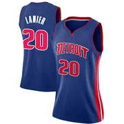 Swingman Blue Chaz Lanier Women's Detroit Pistons Nike Jersey - Icon Edition