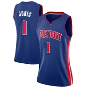Swingman Blue Colby Jones Women's Detroit Pistons Nike Jersey - Icon Edition