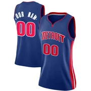 Swingman Blue Custom Women's Detroit Pistons Nike Jersey - Icon Edition