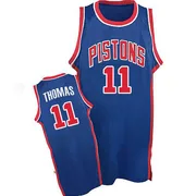 Swingman Blue Isiah Thomas Men's Detroit Pistons Adidas Throwback Jersey