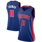 Swingman Blue Isiah Thomas Women's Detroit Pistons Nike Jersey - Icon Edition