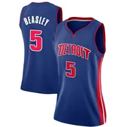 Swingman Blue Malik Beasley Women's Detroit Pistons Nike Jersey - Icon Edition