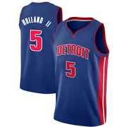 Swingman Blue Ronald Holland II Men's Detroit Pistons Nike Jersey - Icon Edition