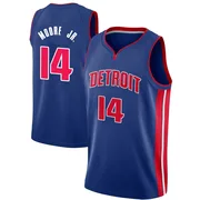 Swingman Blue Wendell Moore Jr. Men's Detroit Pistons Nike Jersey - Icon Edition