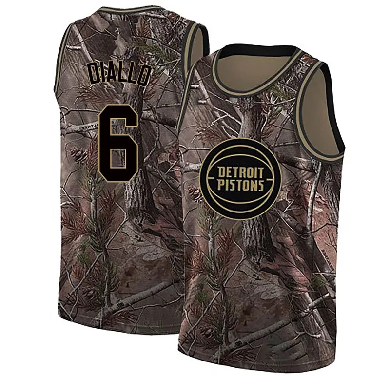Swingman Camo Hamidou Diallo Men's Detroit Pistons Nike Realtree Collection Jersey