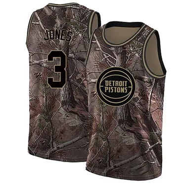 Swingman Camo Isaac Jones Men's Detroit Pistons Nike Realtree Collection Jersey
