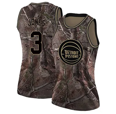 Swingman Camo Isaac Jones Women's Detroit Pistons Nike Realtree Collection Jersey