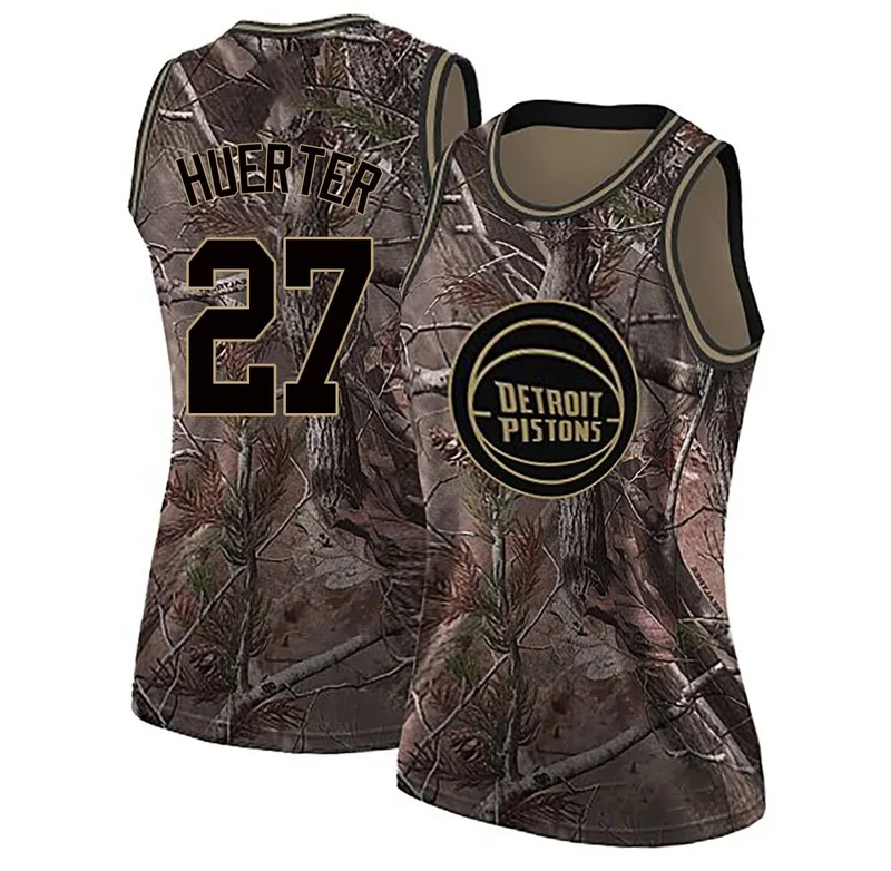 Swingman Camo Kevin Huerter Women's Detroit Pistons Nike Realtree Collection Jersey