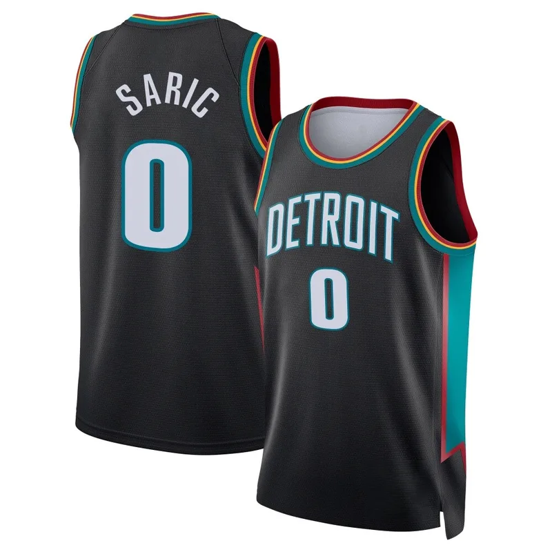 Swingman Charcoal Dario Saric Men's Detroit Pistons Nike 2025/26 City Edition Jersey