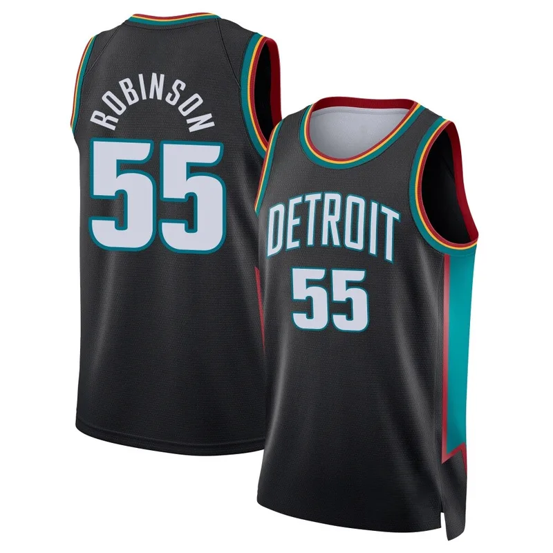 Swingman Charcoal Duncan Robinson Men's Detroit Pistons Nike 2025/26 City Edition Jersey