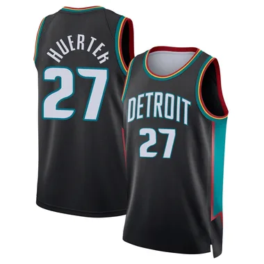 Swingman Charcoal Kevin Huerter Men's Detroit Pistons Nike 2025/26 City Edition Jersey