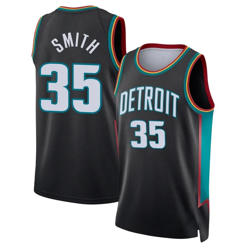 Swingman Charcoal Tolu Smith Men's Detroit Pistons Nike 2025/26 City Edition Jersey