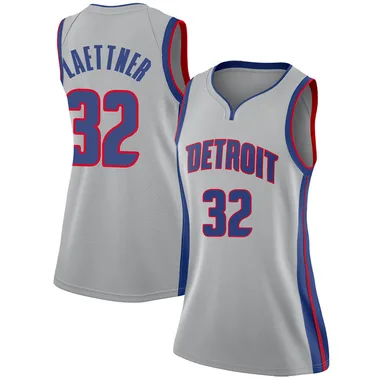 Swingman Christian Laettner Women's Detroit Pistons Nike Silver Jersey - Statement Edition